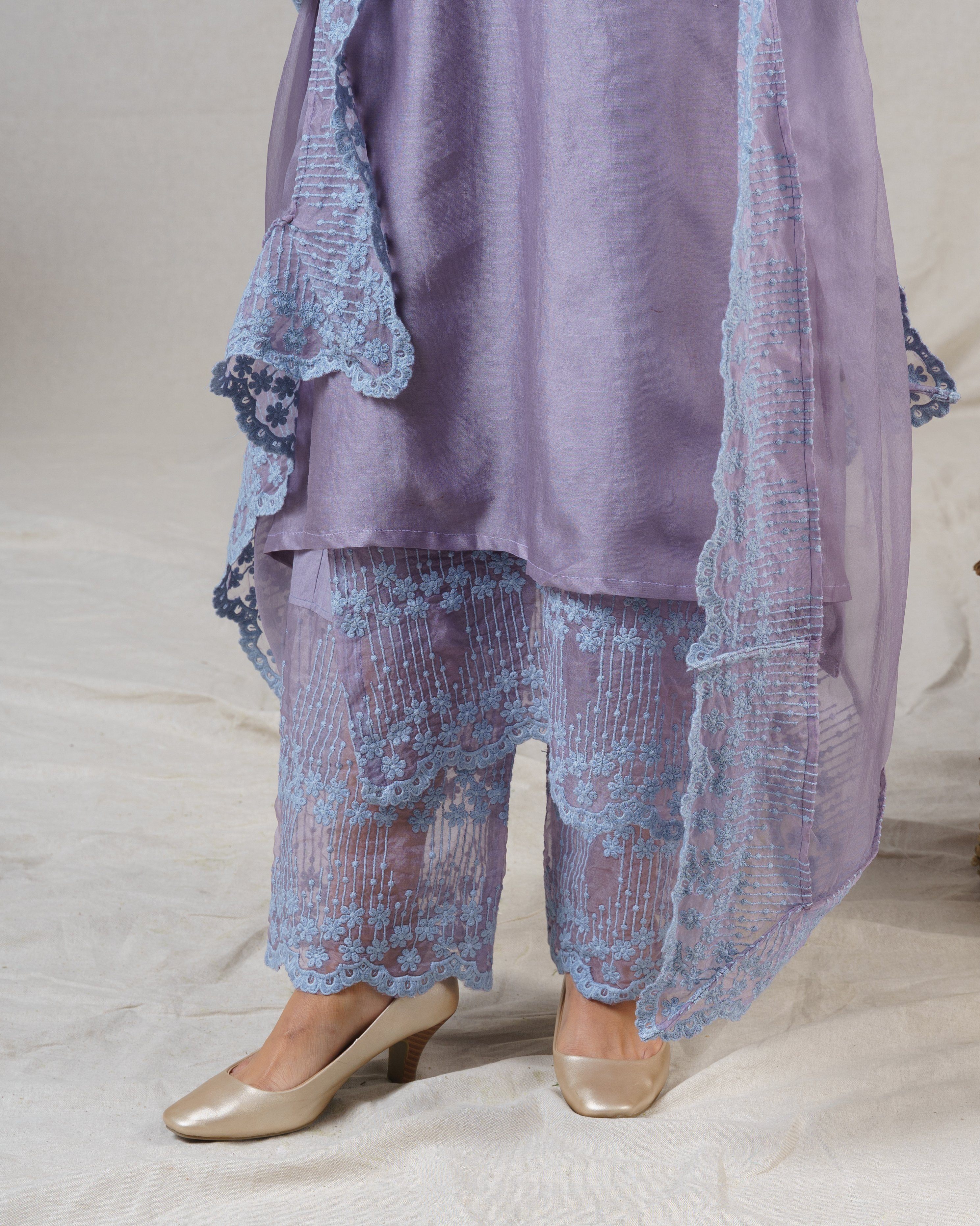 Opal lavender ensemble (without dupatta) - Naaz By Noor