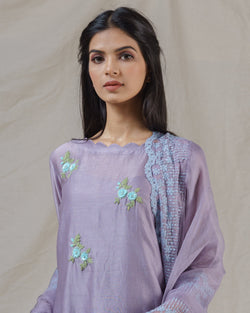 Opal lavender ensemble (without dupatta) - Naaz By Noor