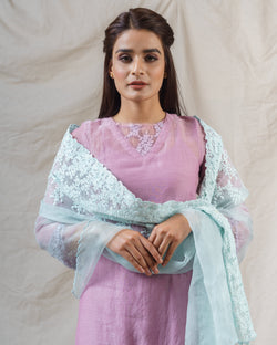 LILAC NILE AND MIST BLUE ENSEMBLE - Naaz By Noor