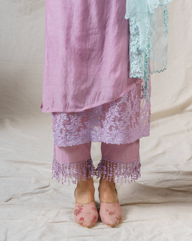 LILAC NILE AND MIST BLUE ENSEMBLE - Naaz By Noor