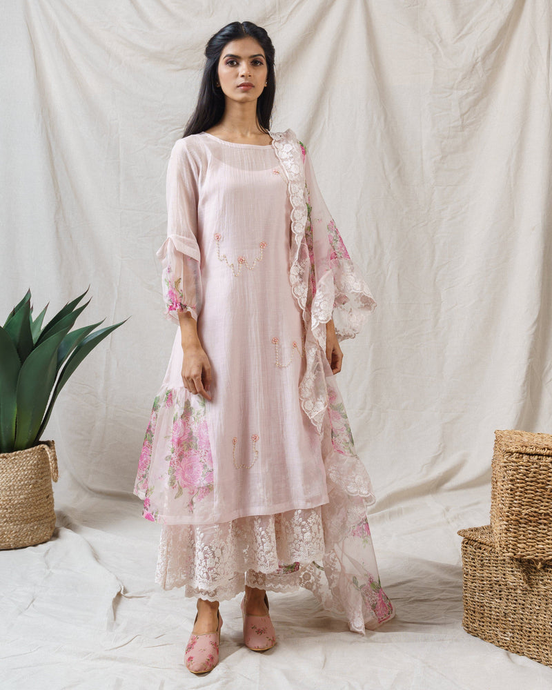SALTED PINK ENSEMBLE - Naaz By Noor