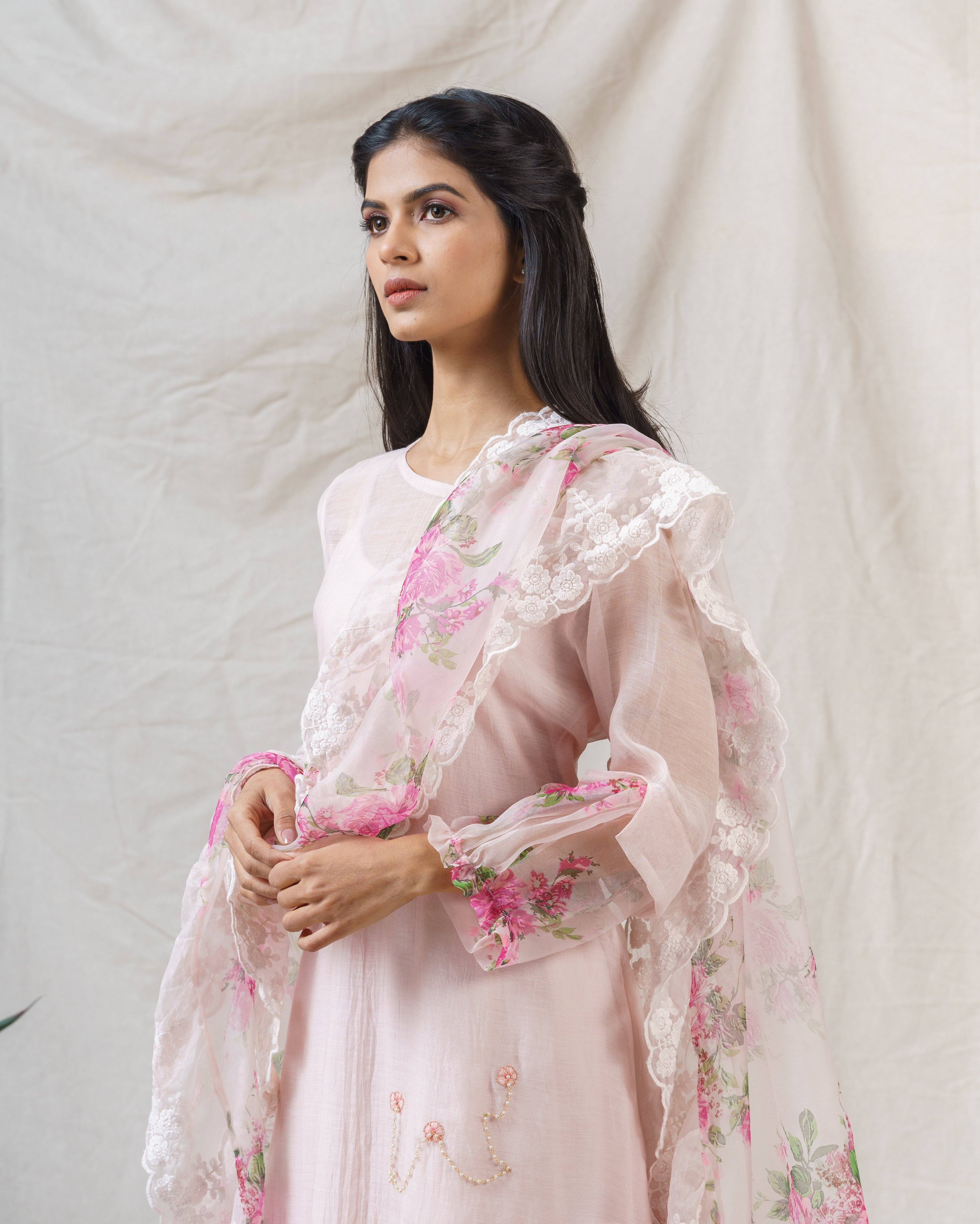 SALTED PINK ENSEMBLE - Naaz By Noor