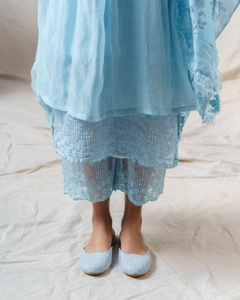 MIST BLUE ENSEMBLE - Naaz By Noor