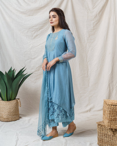 LIVID BLUE ENSEMBLE - Naaz By Noor