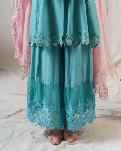 DEEP AQUA ENSEMBLE - Naaz By Noor