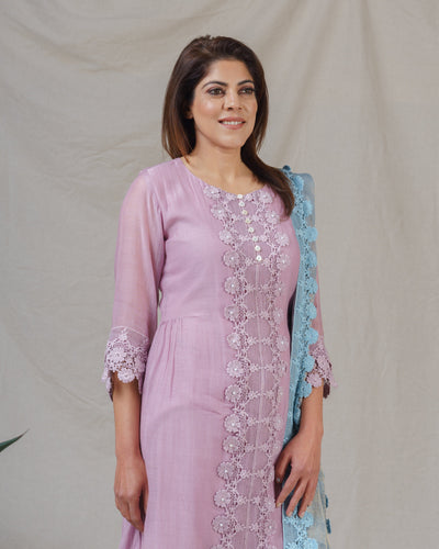 LAVENDER ROSE ENSEMBLE - Naaz By Noor