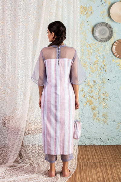 Striped Kurta ( only kurta ) - Naaz By Noor