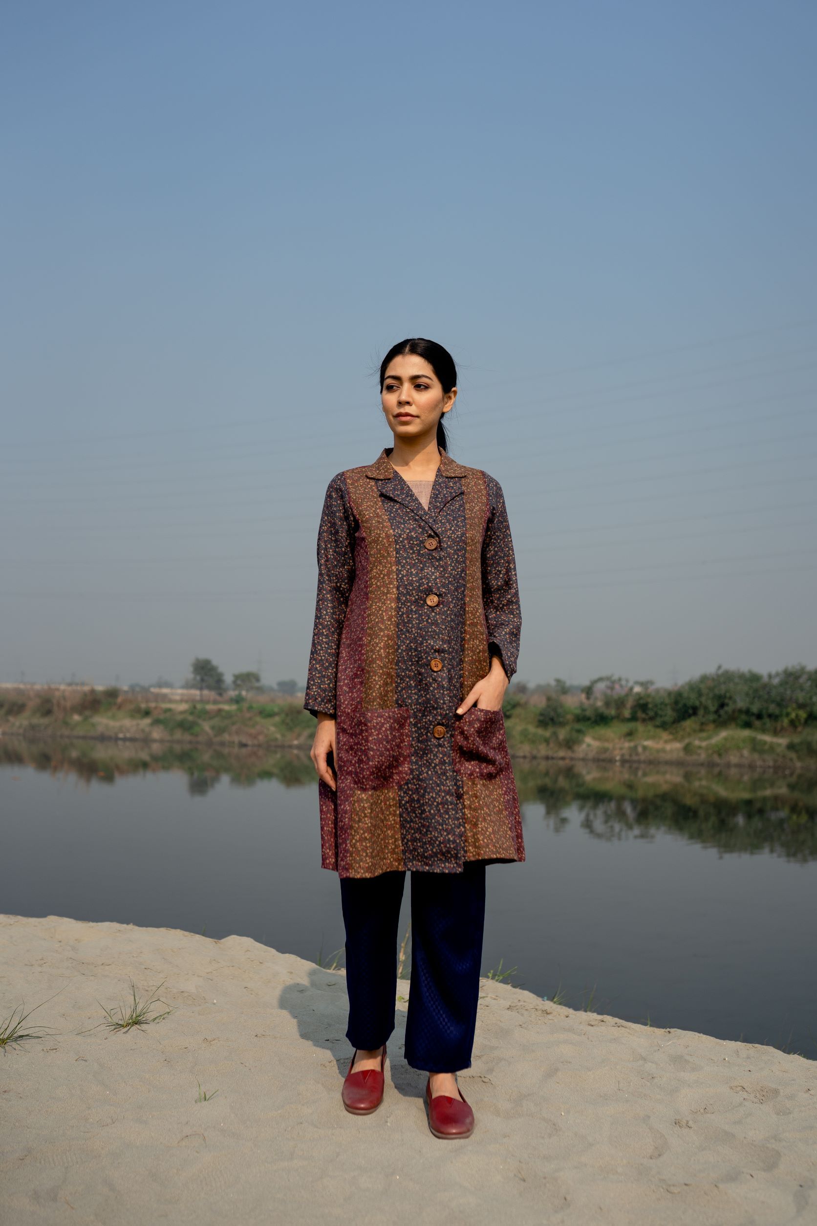 SUBAH COAT SET- SET OF 3 Naaz By Noor 