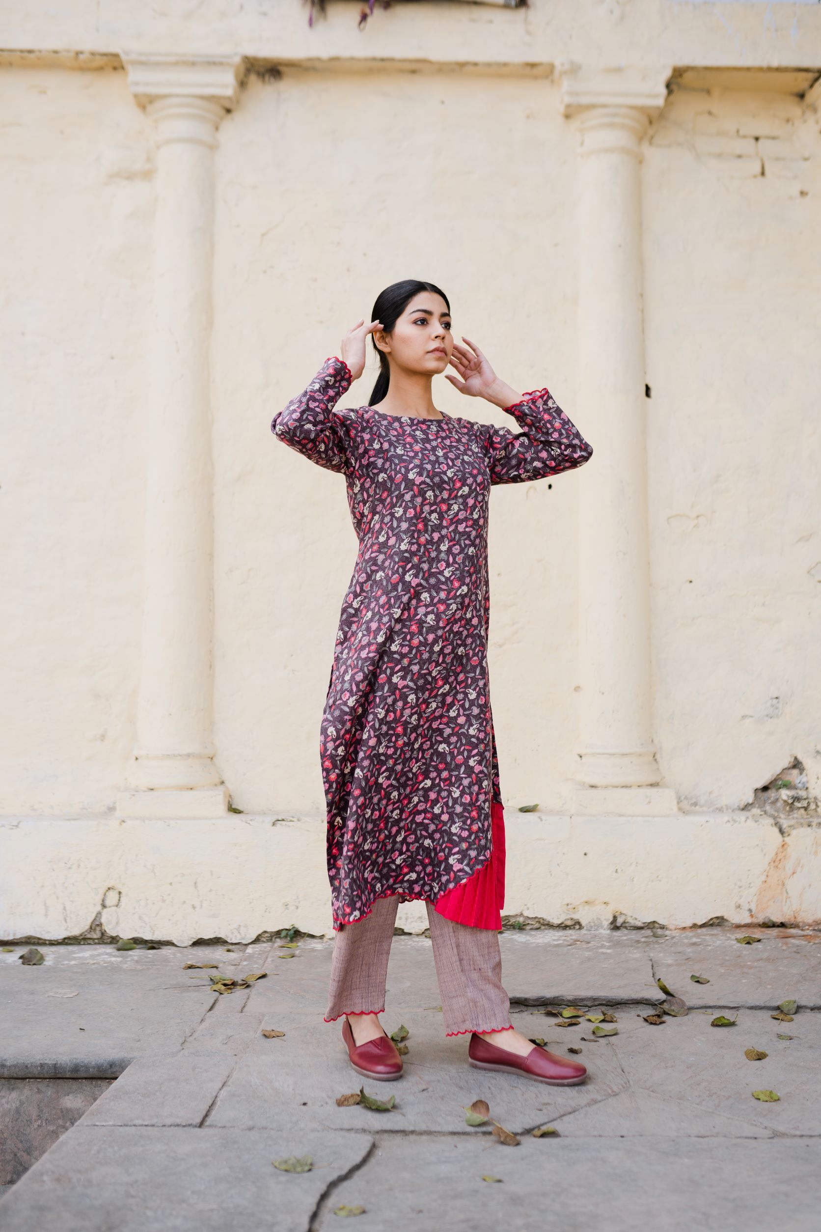 SUBAH MUTED PLUM- SET OF 2 Naaz By Noor 