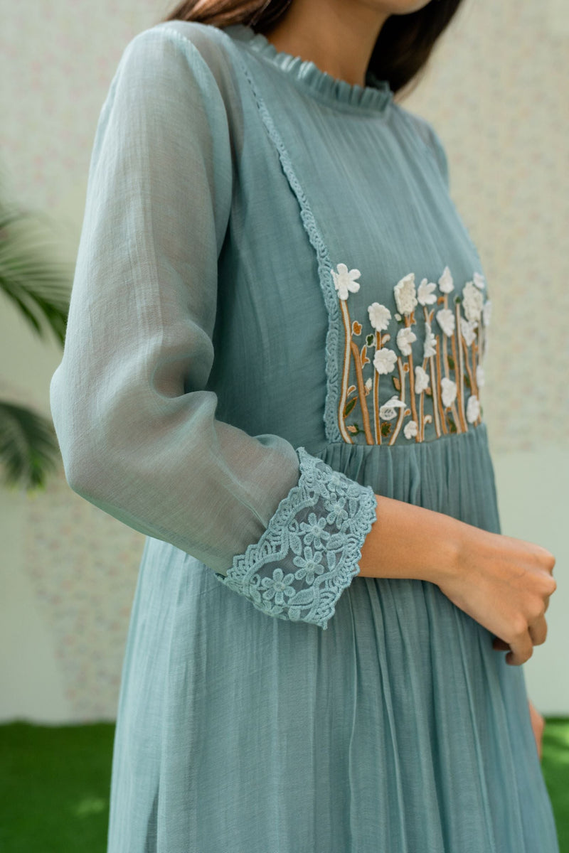 UNDER THE neem- powder blue(Set of 2) Naaz By Noor 