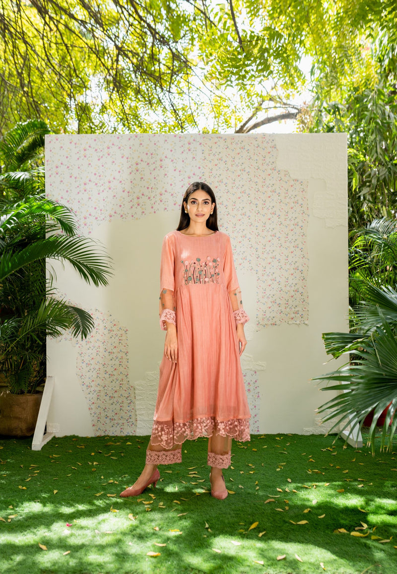 UNDER THE NEEM- powder pink( set of 2) Naaz By Noor 