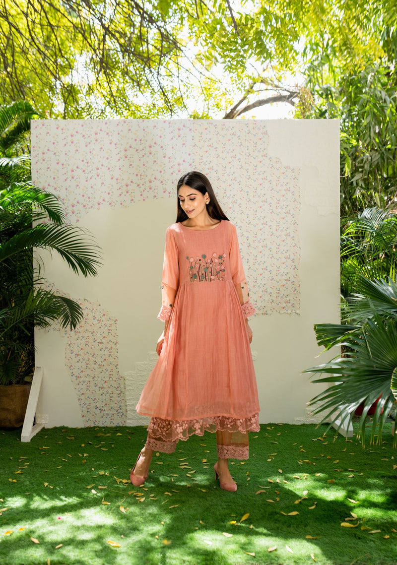 UNDER THE NEEM- powder pink( set of 2) Naaz By Noor 