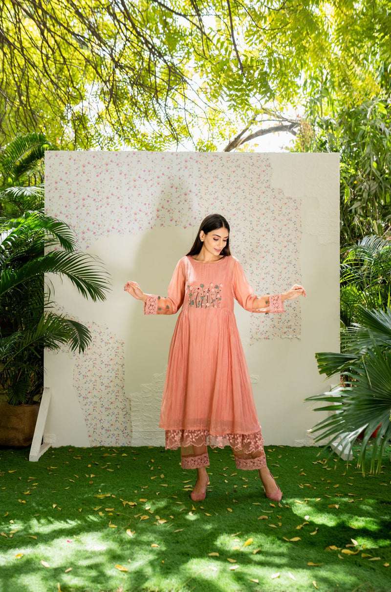 UNDER THE NEEM- powder pink( set of 2) Naaz By Noor 