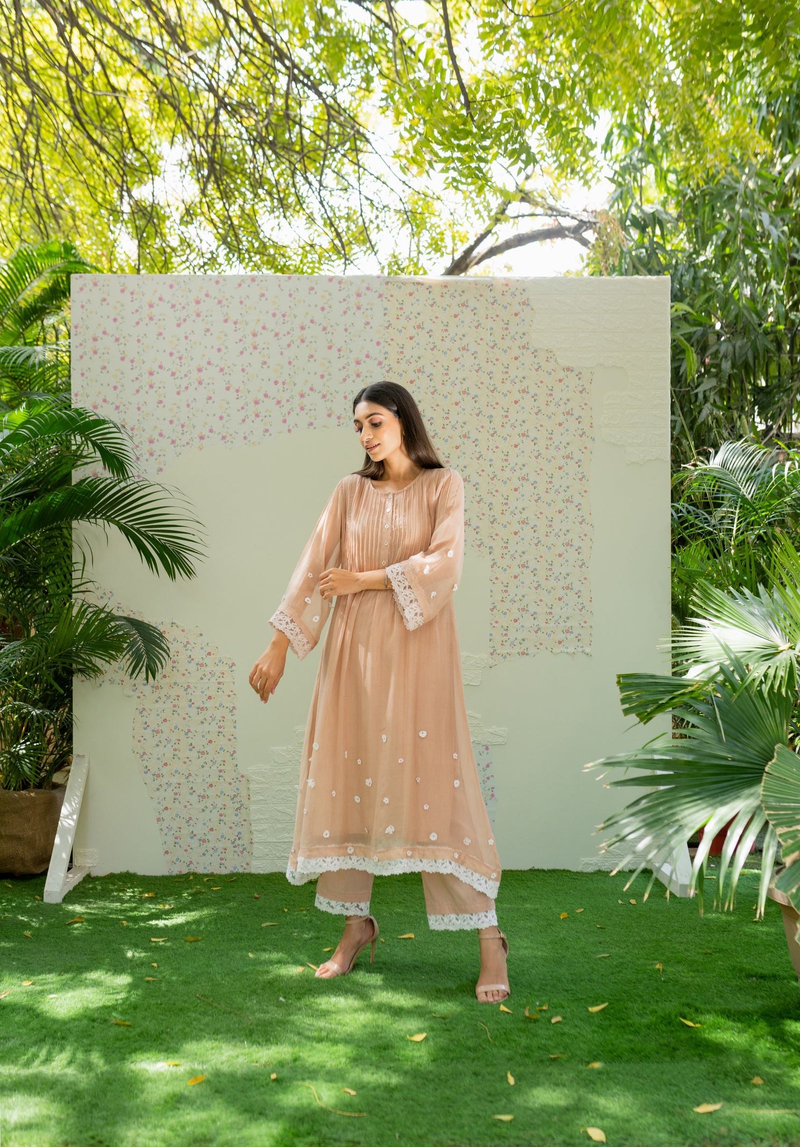 UNDER THE NEEM- soft beige( set of 3) - Naaz By Noor