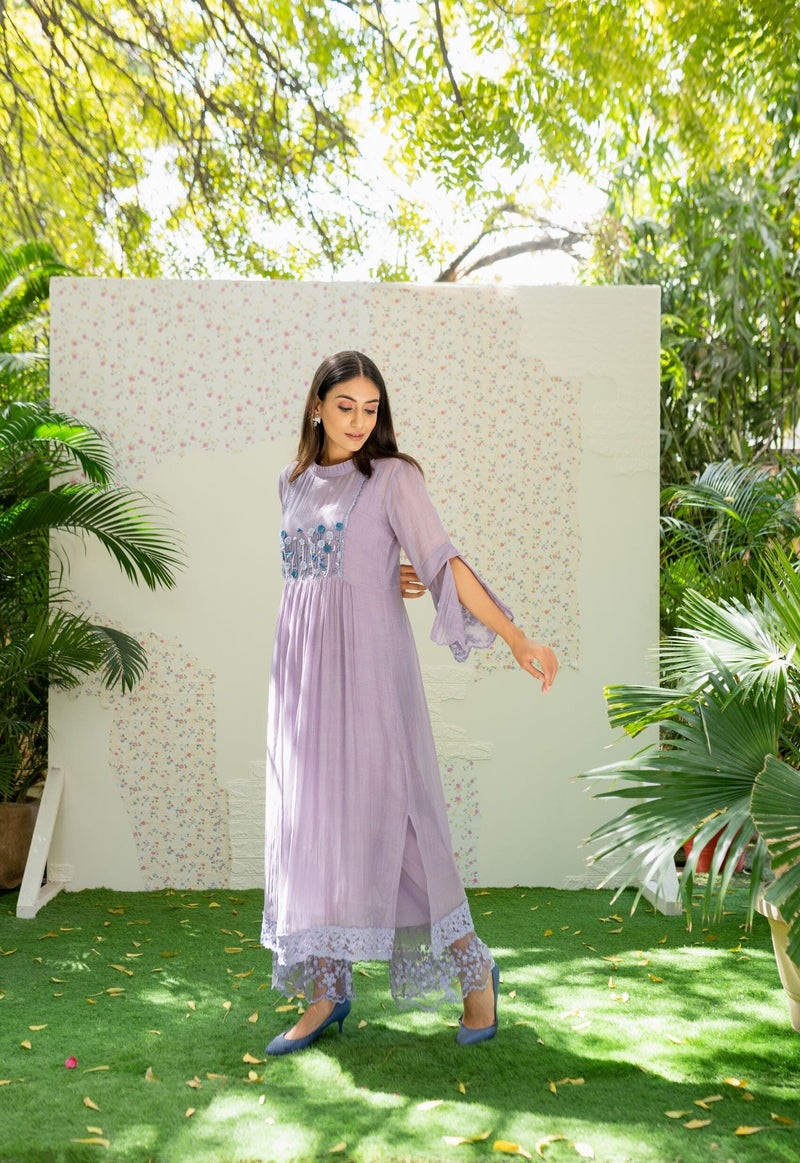 UNDER THE NEEM- soft lilac( set of 2 ) Naaz By Noor 