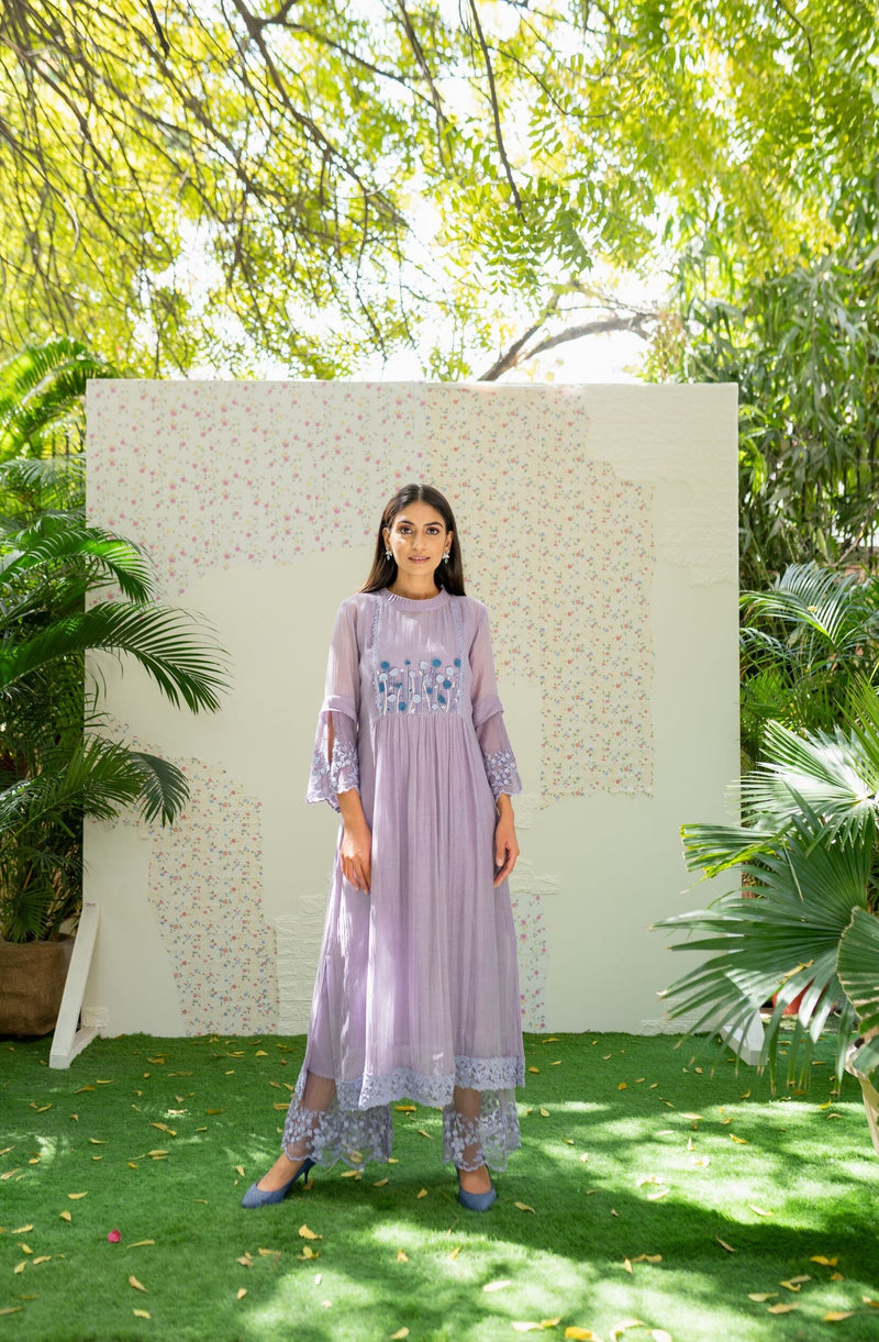 UNDER THE NEEM- soft lilac( set of 2 ) Naaz By Noor 