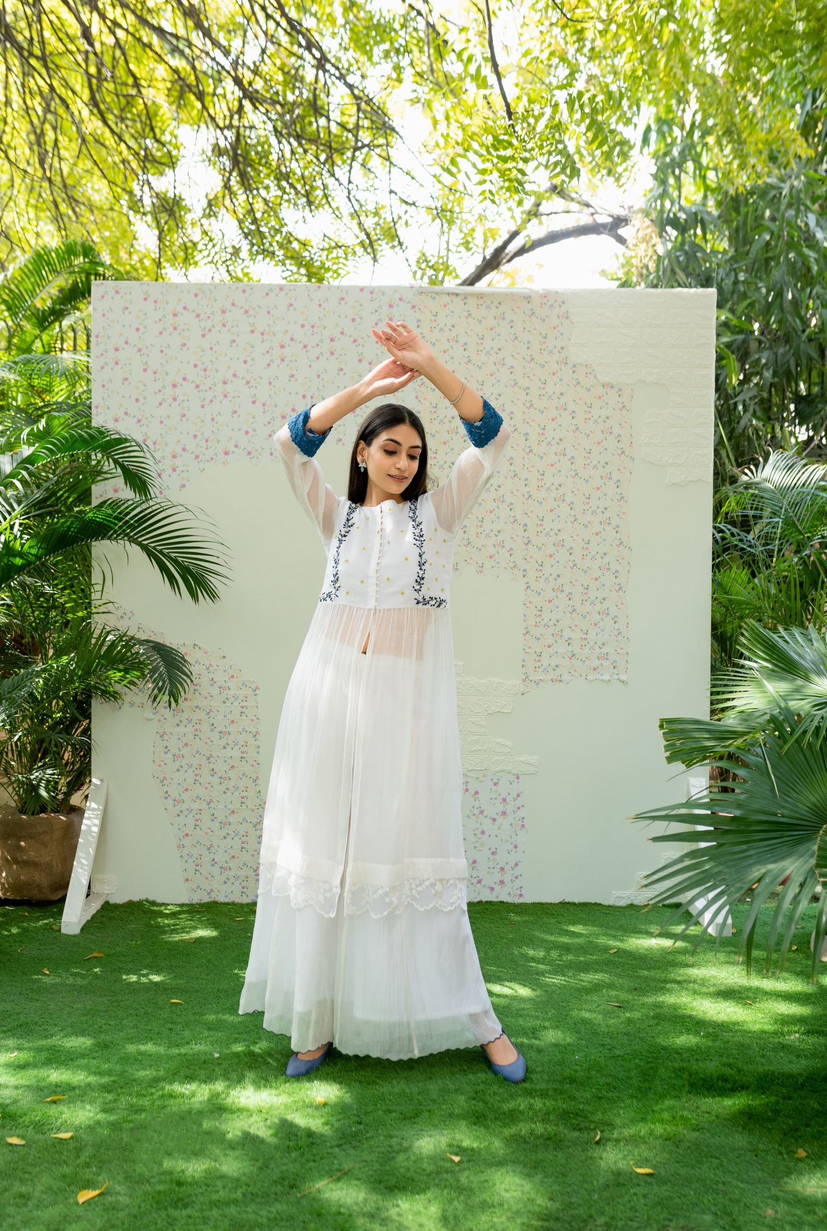 UNDER THE NEEM- white ( set of 3) Naaz By Noor 