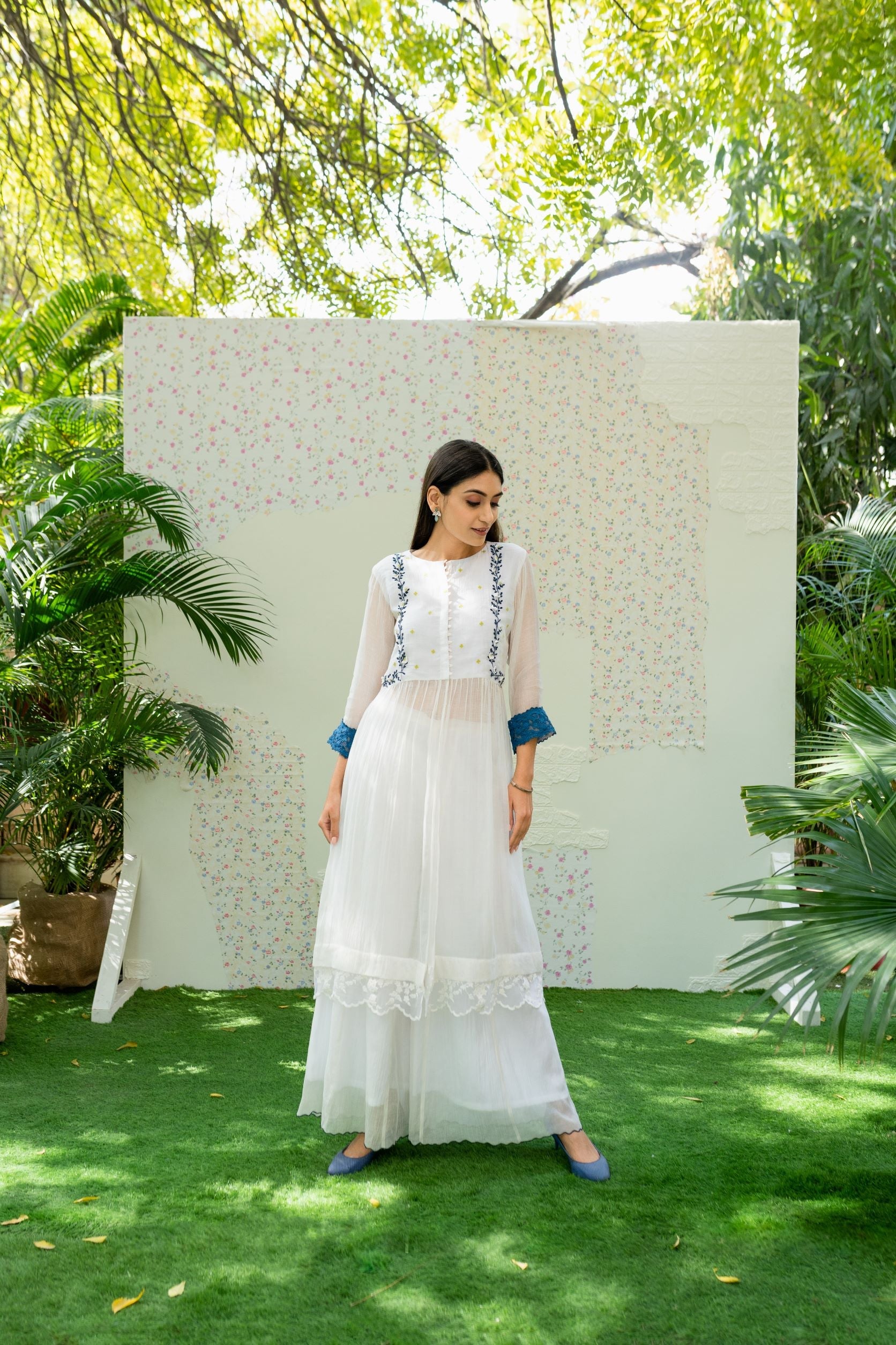 UNDER THE NEEM- white ( set of 3) Naaz By Noor 