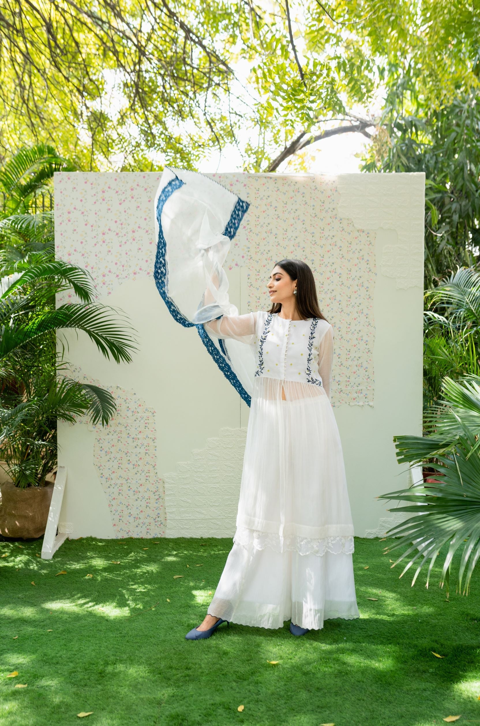 UNDER THE NEEM- white ( set of 3) Naaz By Noor 