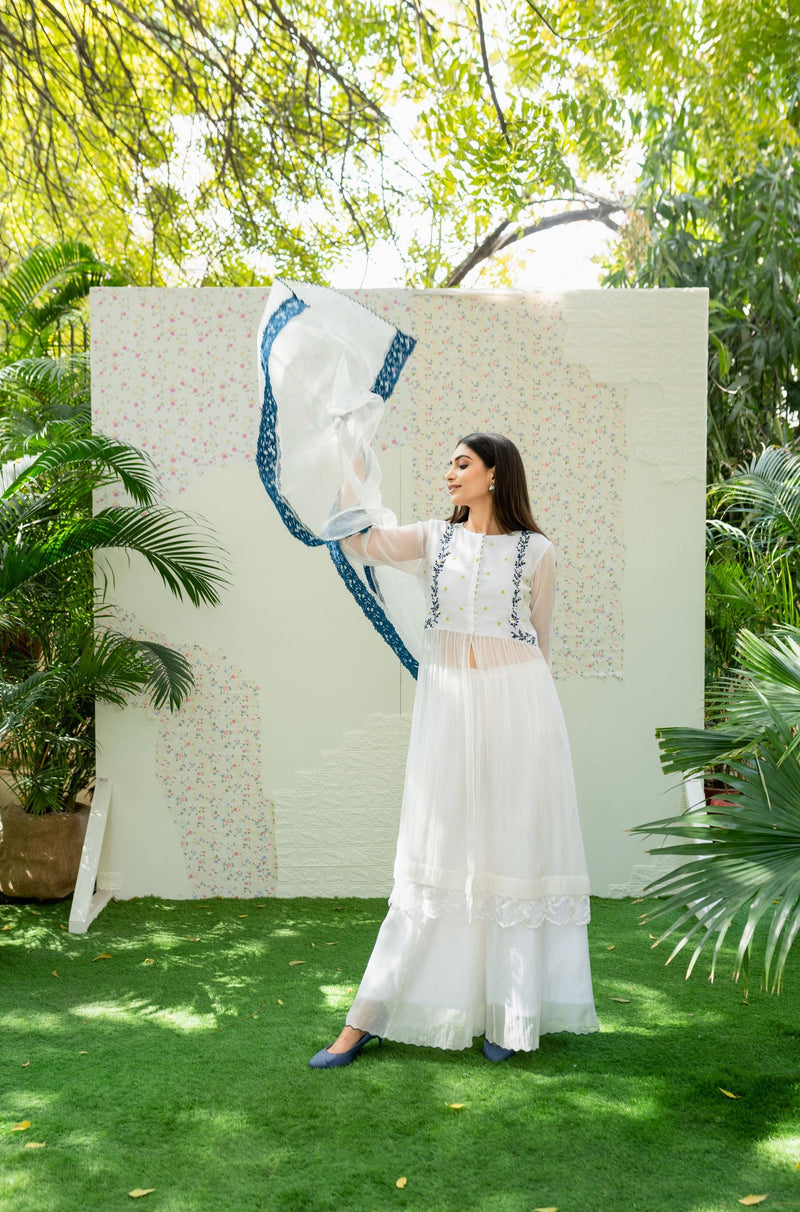 UNDER THE NEEM- white ( set of 3) Naaz By Noor 